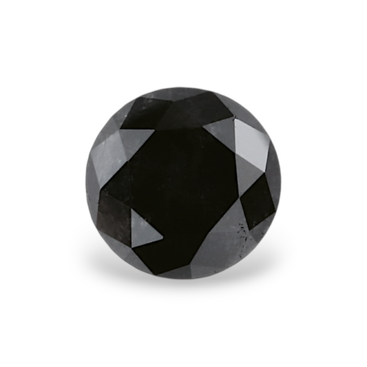GIA 0.81 Carat Natural Fancy Black Round Diamond SE-8583GN