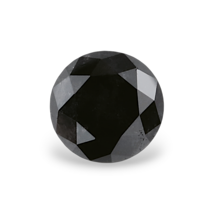 GIA 0.81 Carat Natural Fancy Black Round Diamond SE-8583GN