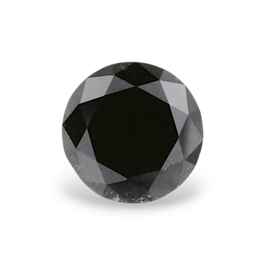 GIA 0.44 Carat Natural Fancy Black Round Diamond SE-8585GN