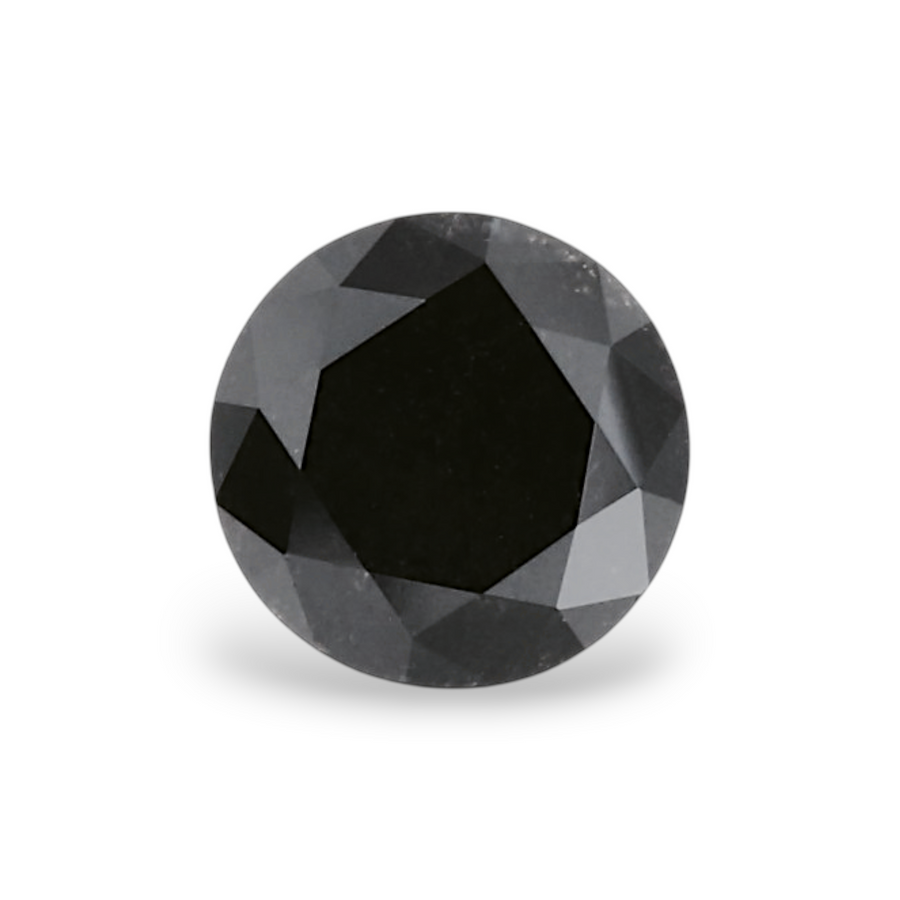 GIA 0.73 Carat Natural Fancy Black Round Diamond SE-8586GN