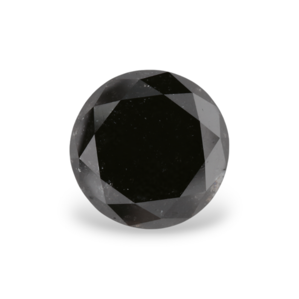 GIA 2.30 Carat Natural Fancy Black Round Diamond SE-8589GN
