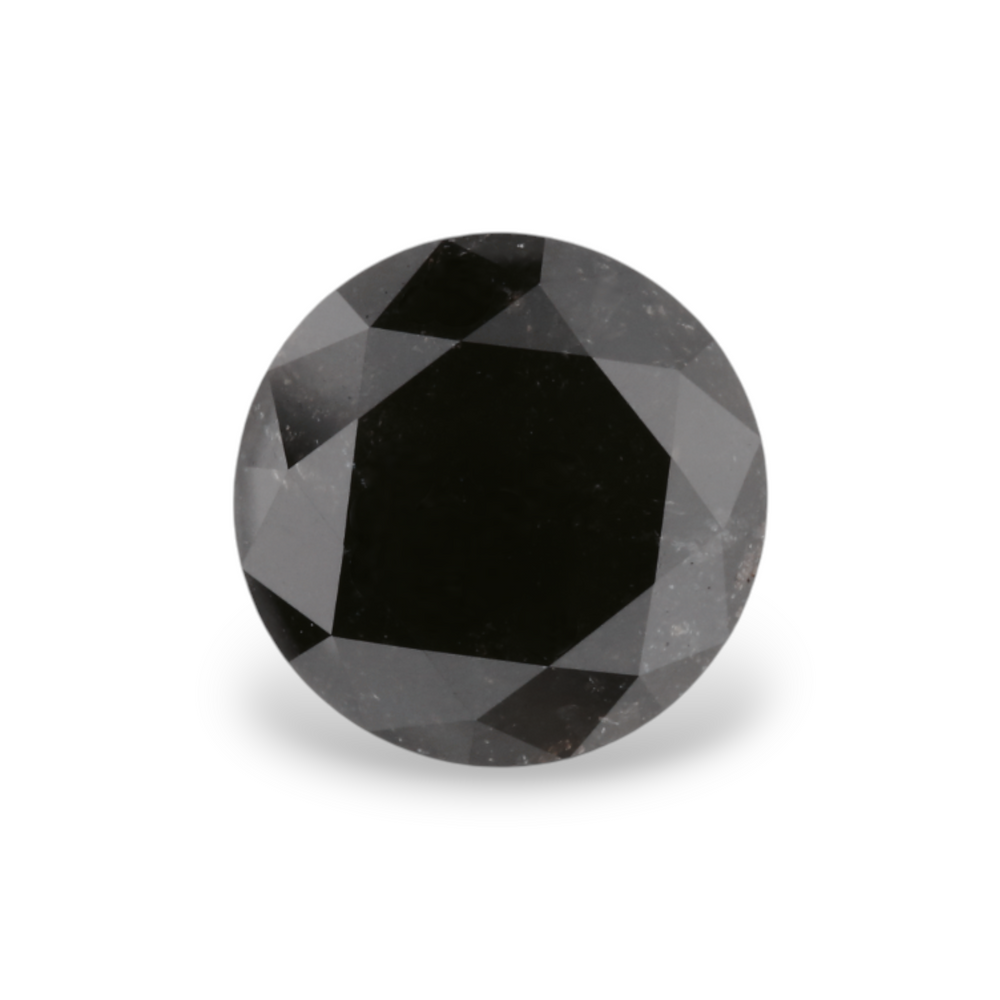 GIA 2.44 Carat Natural Fancy Black Round Diamond SE-8590GN