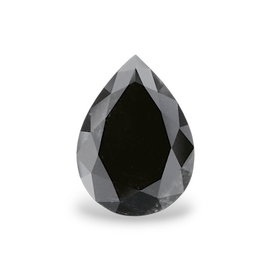 GIA 1.18 Carat Natural Fancy Black Pear Diamond SE-8592GN