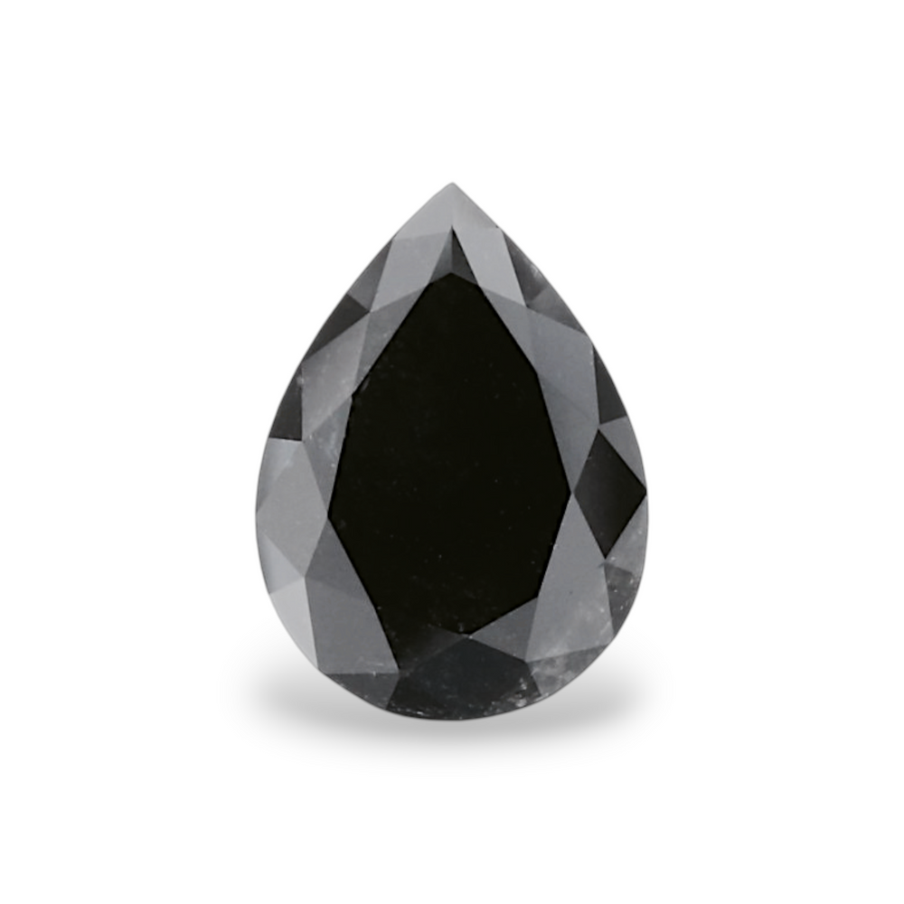 GIA 1.18 Carat Natural Fancy Black Pear Diamond SE-8592GN