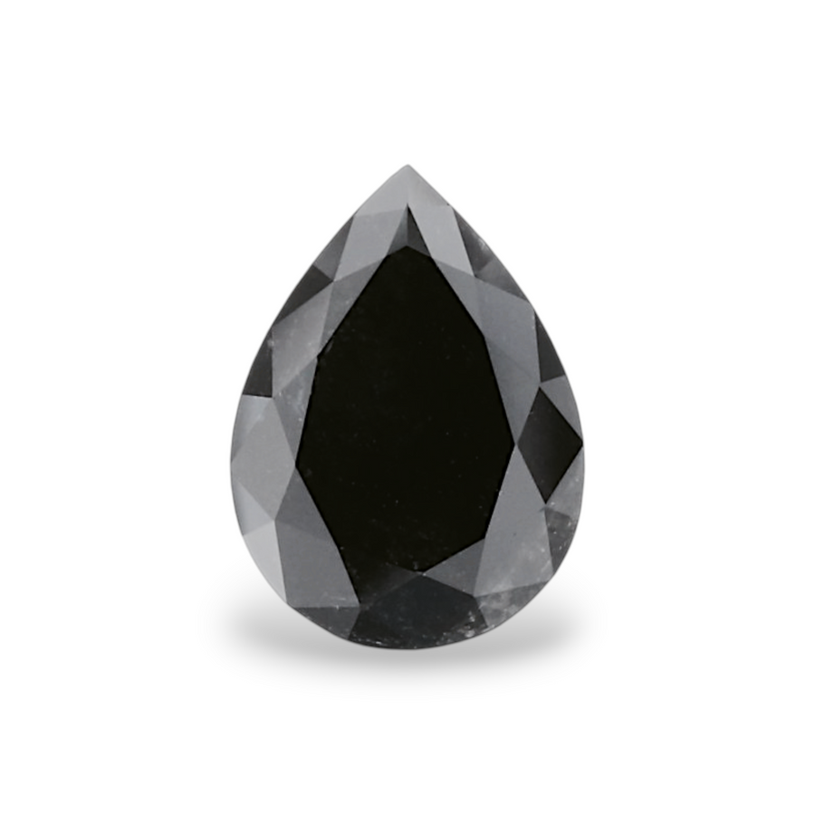 GIA 1.18 Carat Natural Fancy Black Pear Diamond SE-8592GN