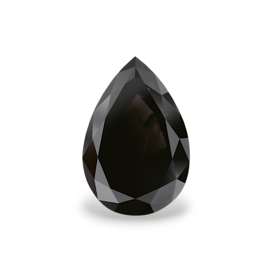 GIA 2.80 Carat Natural Fancy Black Pear Diamond SE-8593GN
