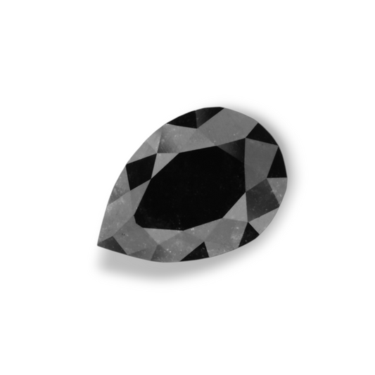 GIA 1.60 Carat Natural Fancy Black Pear Diamond SE-8600GN
