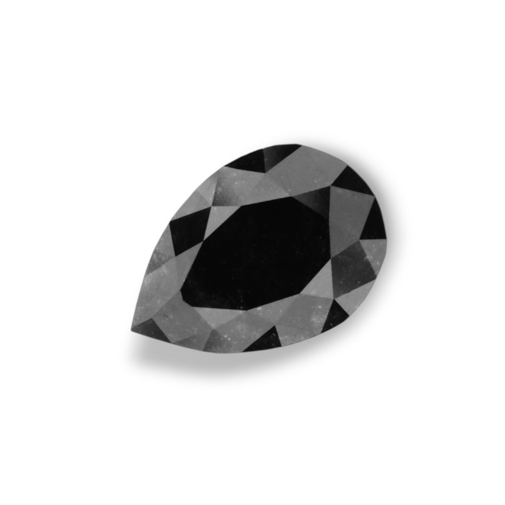 GIA 1.60 Carat Natural Fancy Black Pear Diamond SE-8600GN