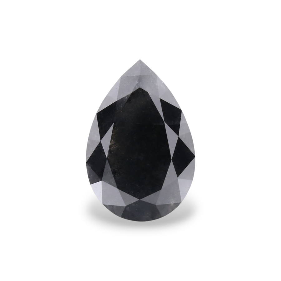 GIA 2.07 Carat Natural Fancy Black Pear Diamond SE-8604GN