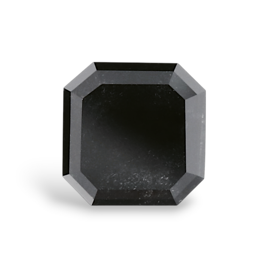 GIA 0.86 Carat Natural Fancy Black Sq emerald Diamond SE-8605GN