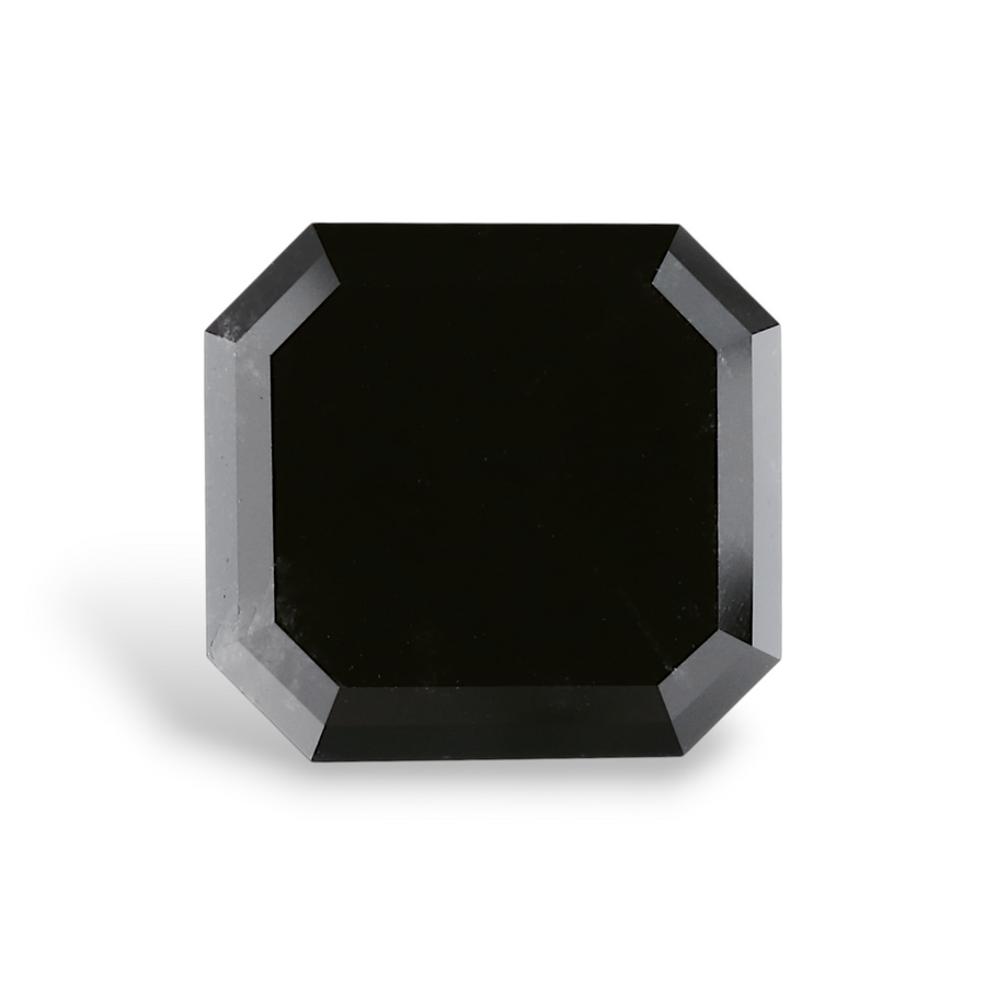 GIA 6.40 Carat Natural Fancy Black Emerald Diamond SE-8609GN