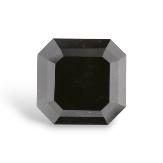 GIA 2.28 Carat Natural Fancy Black Sq emerald Diamond SE-8611GN