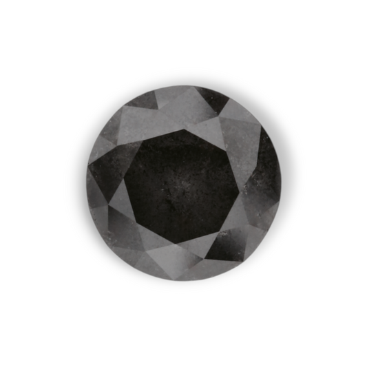 GIA 1.88 Carat Natural Fancy Black Round Diamond SE-8615GN