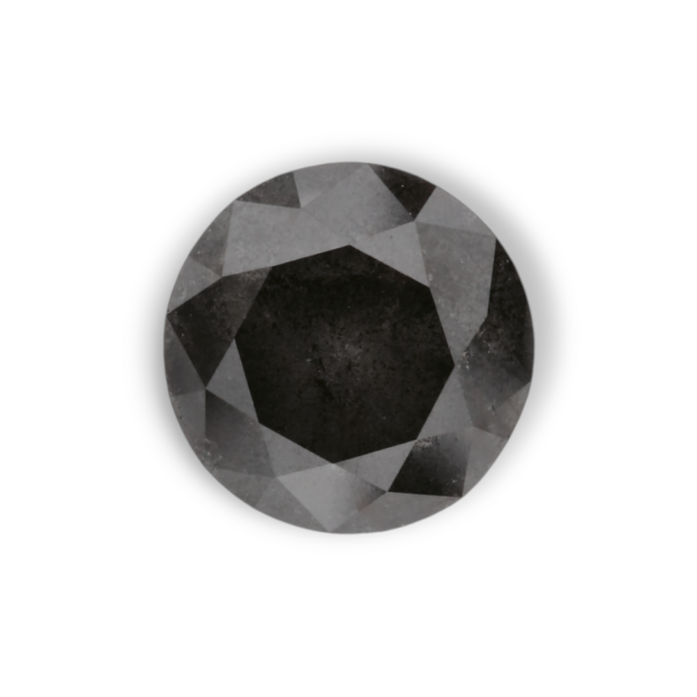 GIA 1.88 Carat Natural Fancy Black Round Diamond SE-8615GN