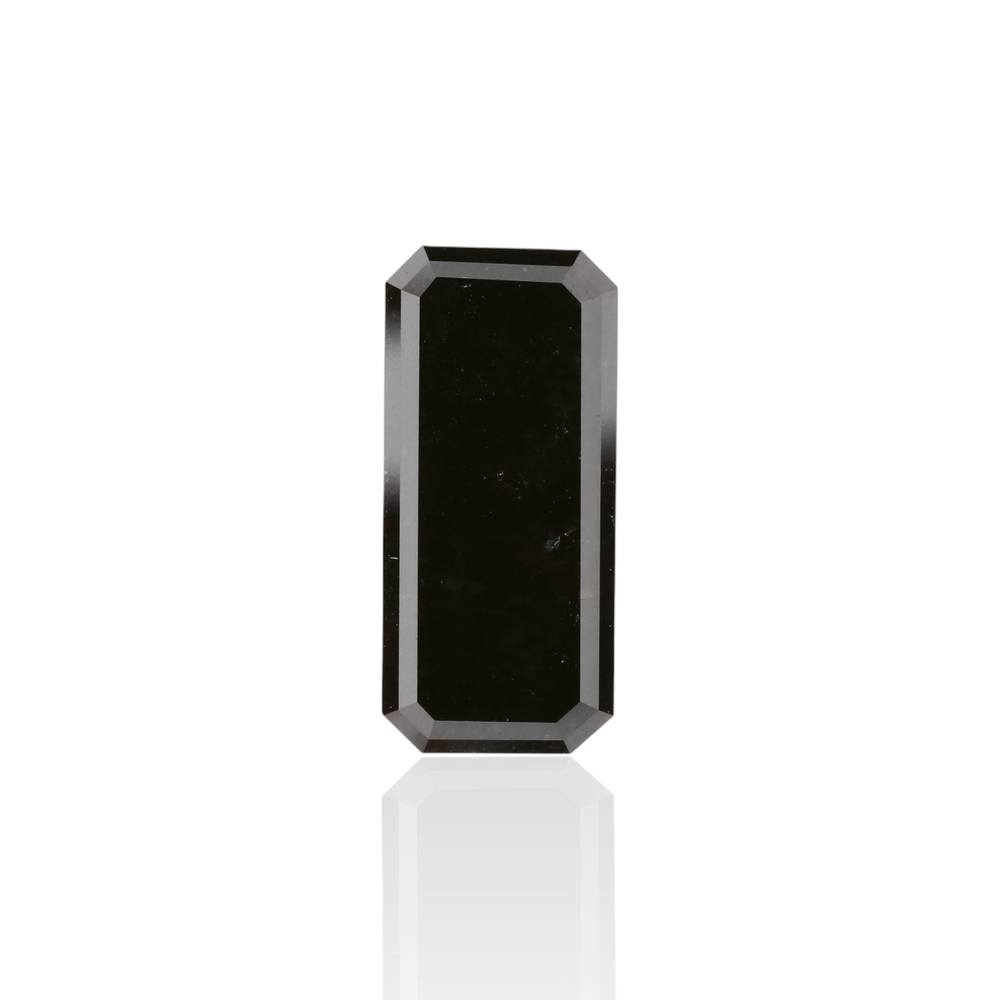 GIA 3.53 Carat Natural Fancy Black Emerald Diamond SE-8618GN