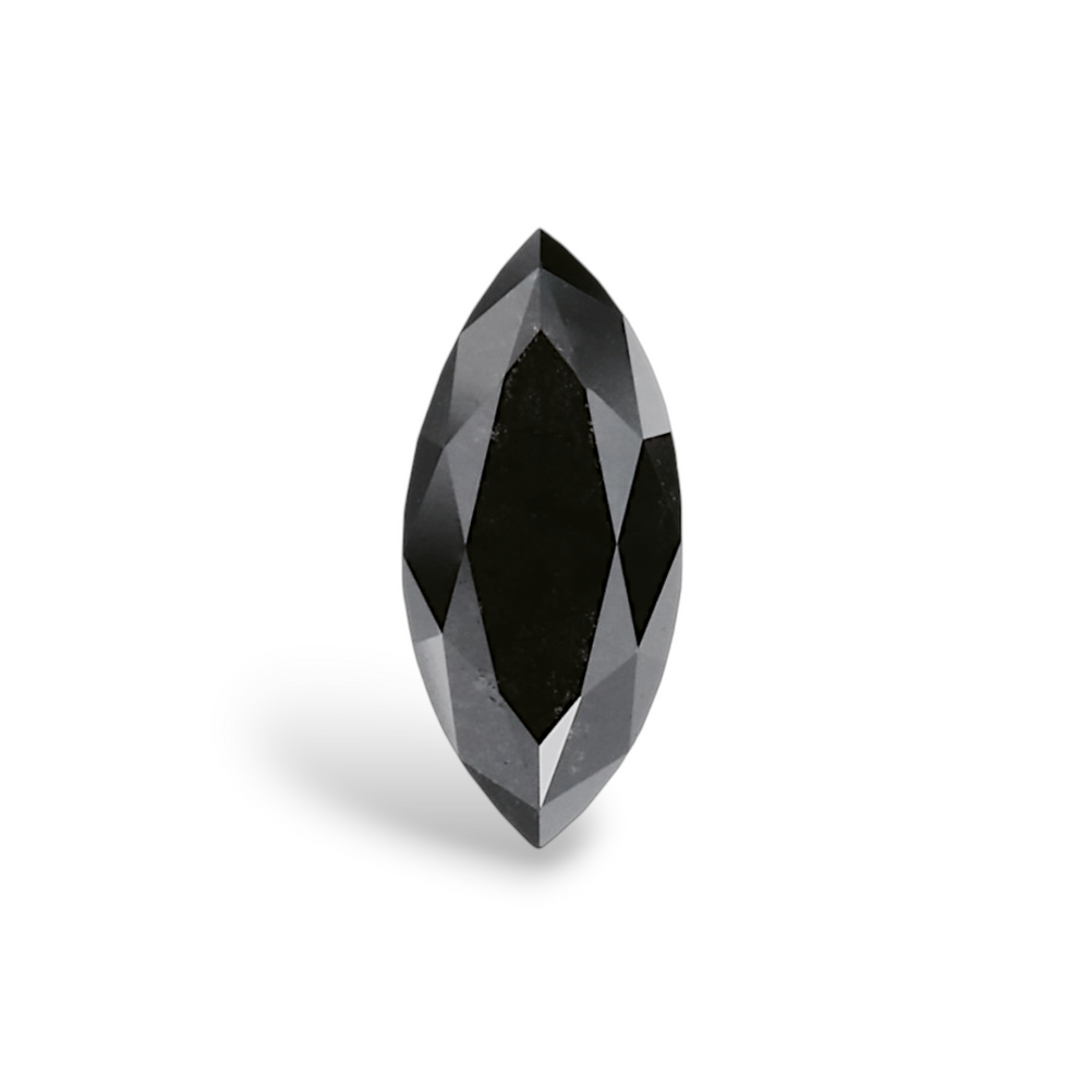 GIA 0.65 Carat Natural Fancy Black Marquise Diamond SE-8622GN
