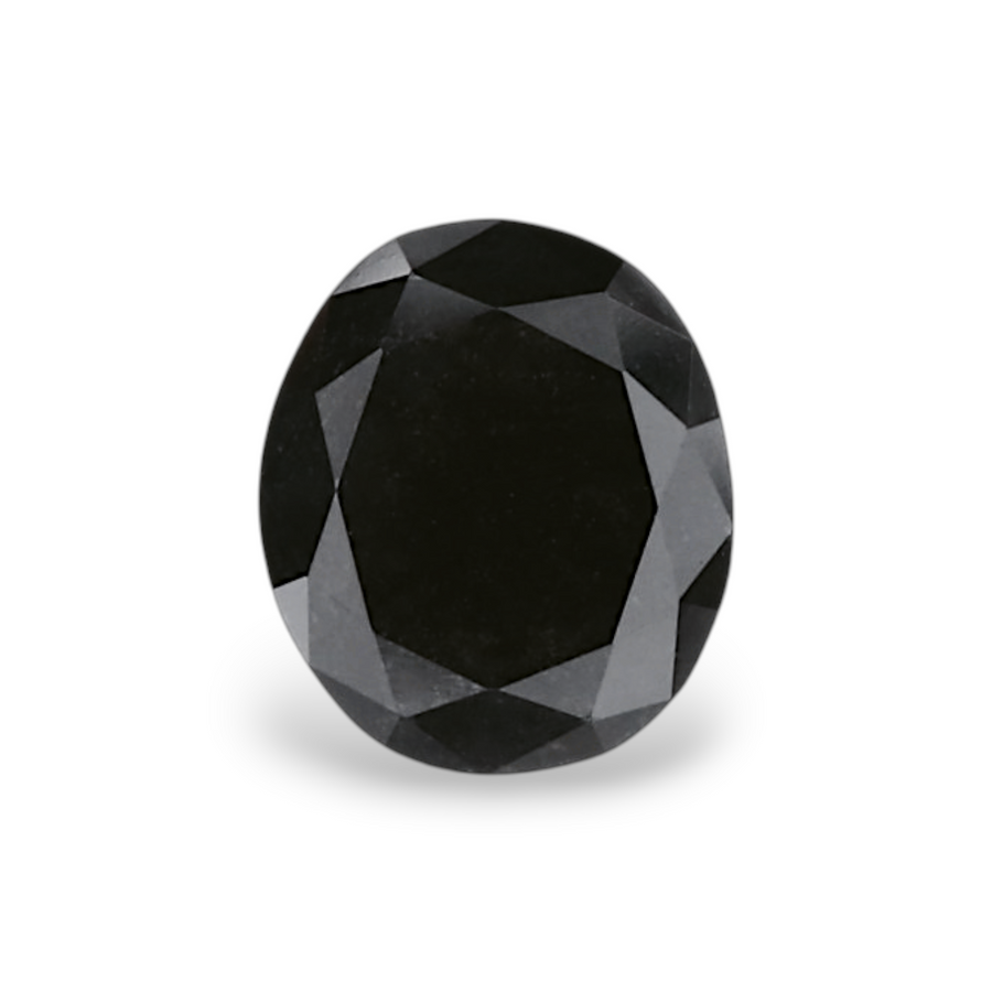 GIA 0.63 Carat Natural Fancy Black Oval Diamond SE-8635GN