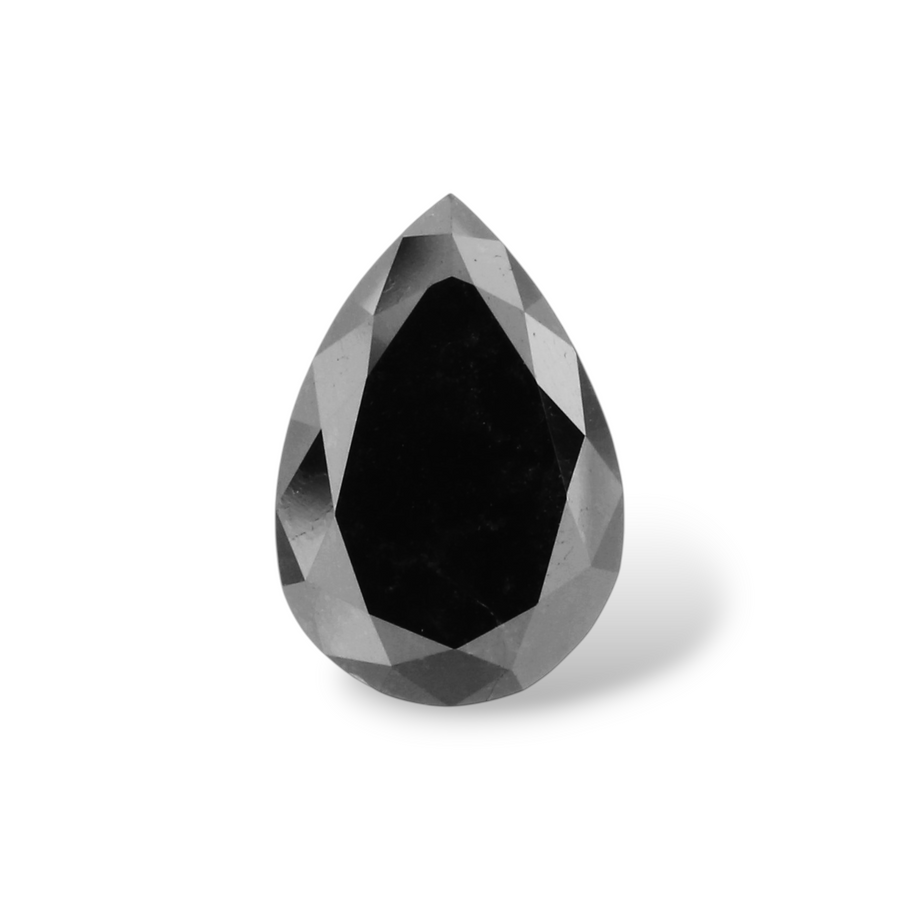 GIA 1.06 Carat Natural Fancy Black Pear Diamond SE-8643GN