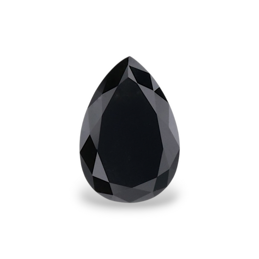 GIA 0.68 Carat Natural Fancy Black Pear Diamond SE-8644GN