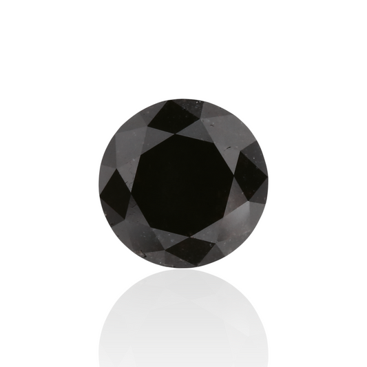 GIA 1.11 Carat Natural Fancy Black Round Diamond SE-8648GN