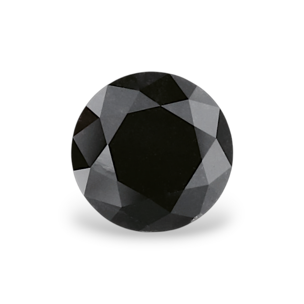 GIA 0.82 Carat Natural Fancy Black Round Diamond SE-8649GN