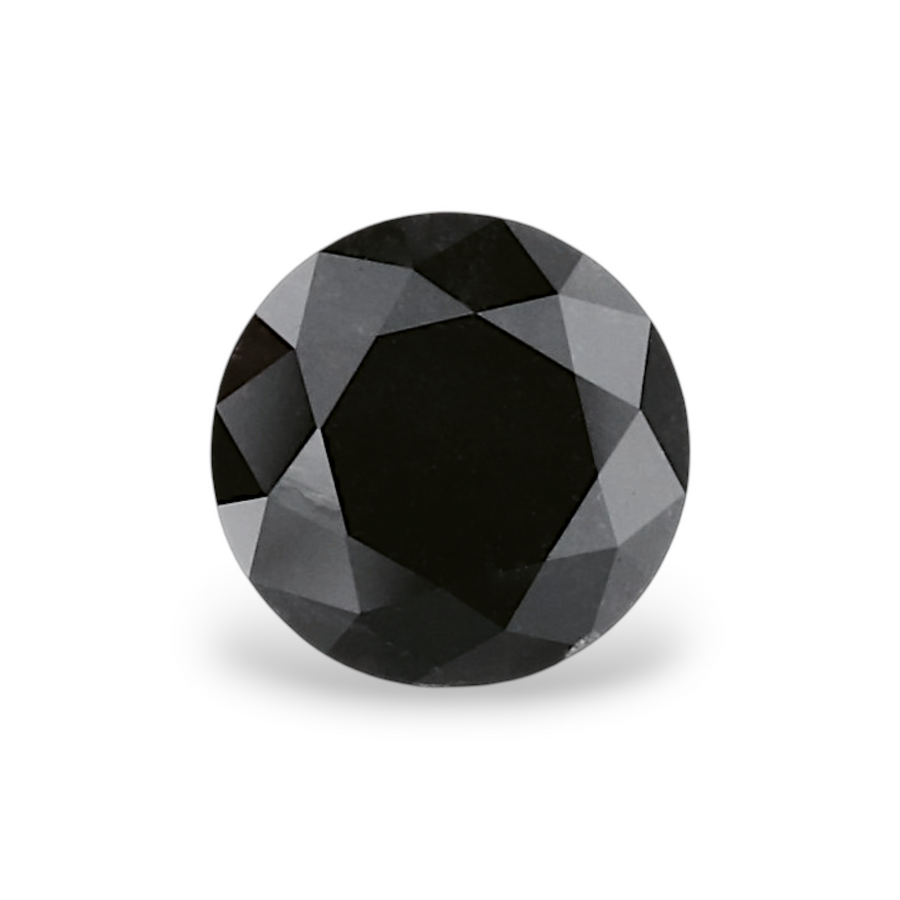 GIA 0.82 Carat Natural Fancy Black Round Diamond SE-8649GN