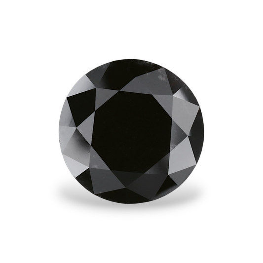 GIA 7.54 Carat Natural Fancy Black Round Diamond SE-8730GN
