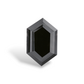 GIA 4.64 Carat Natural Fancy Black Hexagonal Diamond SE-8740GN