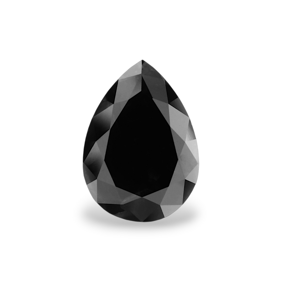 GIA 3.07 Carat Natural Fancy Black Pear Diamond SE-8745GN