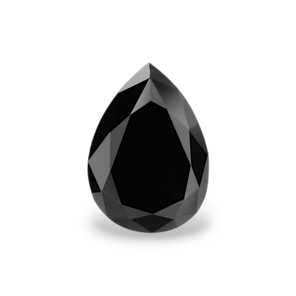 GIA 0.60 Carat Natural Fancy Black Pear Diamond SE-8749GN