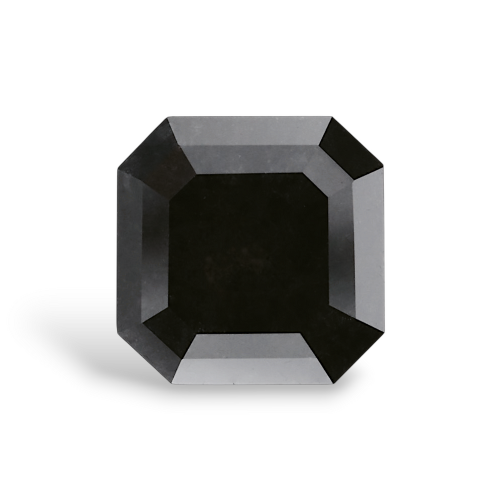 GIA 3.24 Carat Natural Fancy Black Sq emerald Diamond SE-8750GN