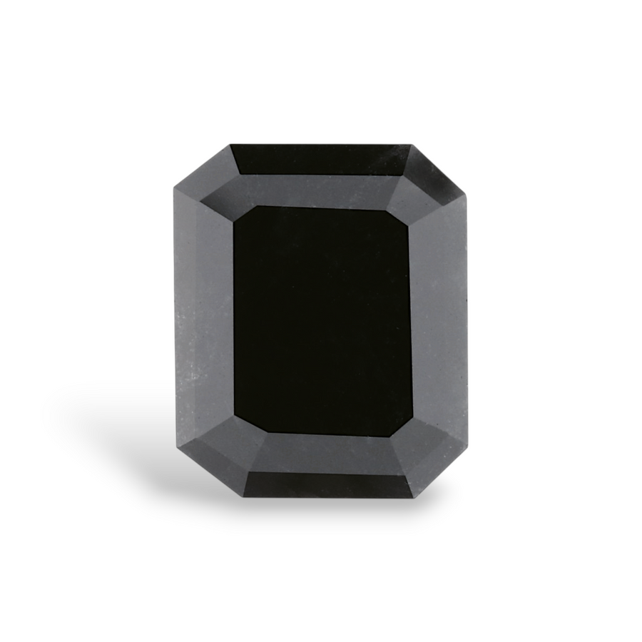 GIA 7.21 Carat Natural Fancy Black Emerald Diamond SE-8752GN