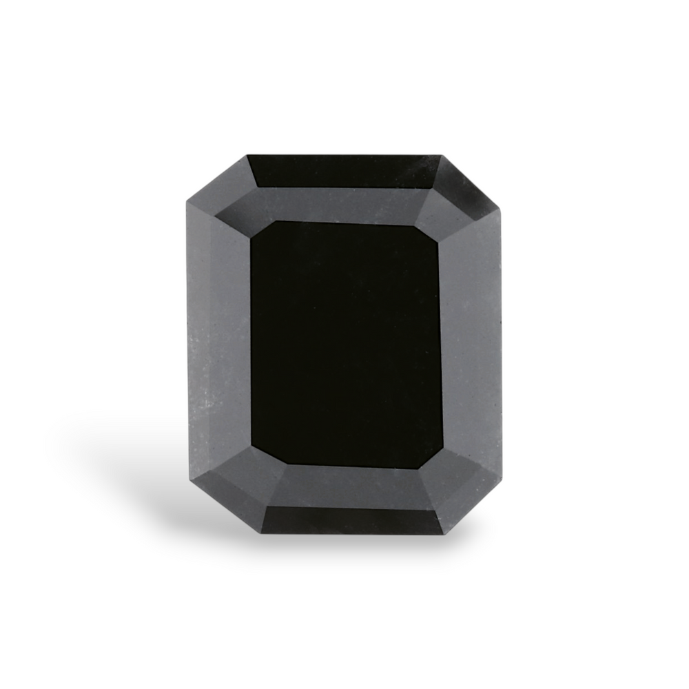 GIA 7.21 Carat Natural Fancy Black Emerald Diamond SE-8752GN