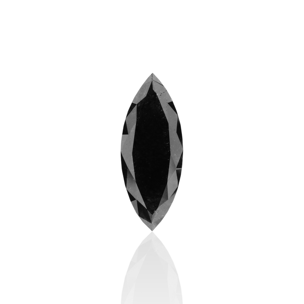 GIA 1.45 Carat Natural Fancy Black Marquise Diamond SE-8757GN