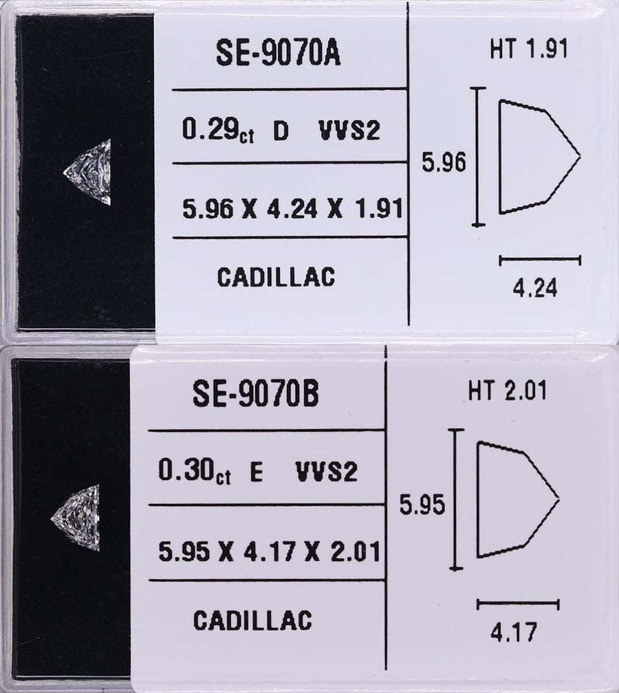 0.29 Carat Natural D VVS2 Trapezoid Diamond SE-9070A