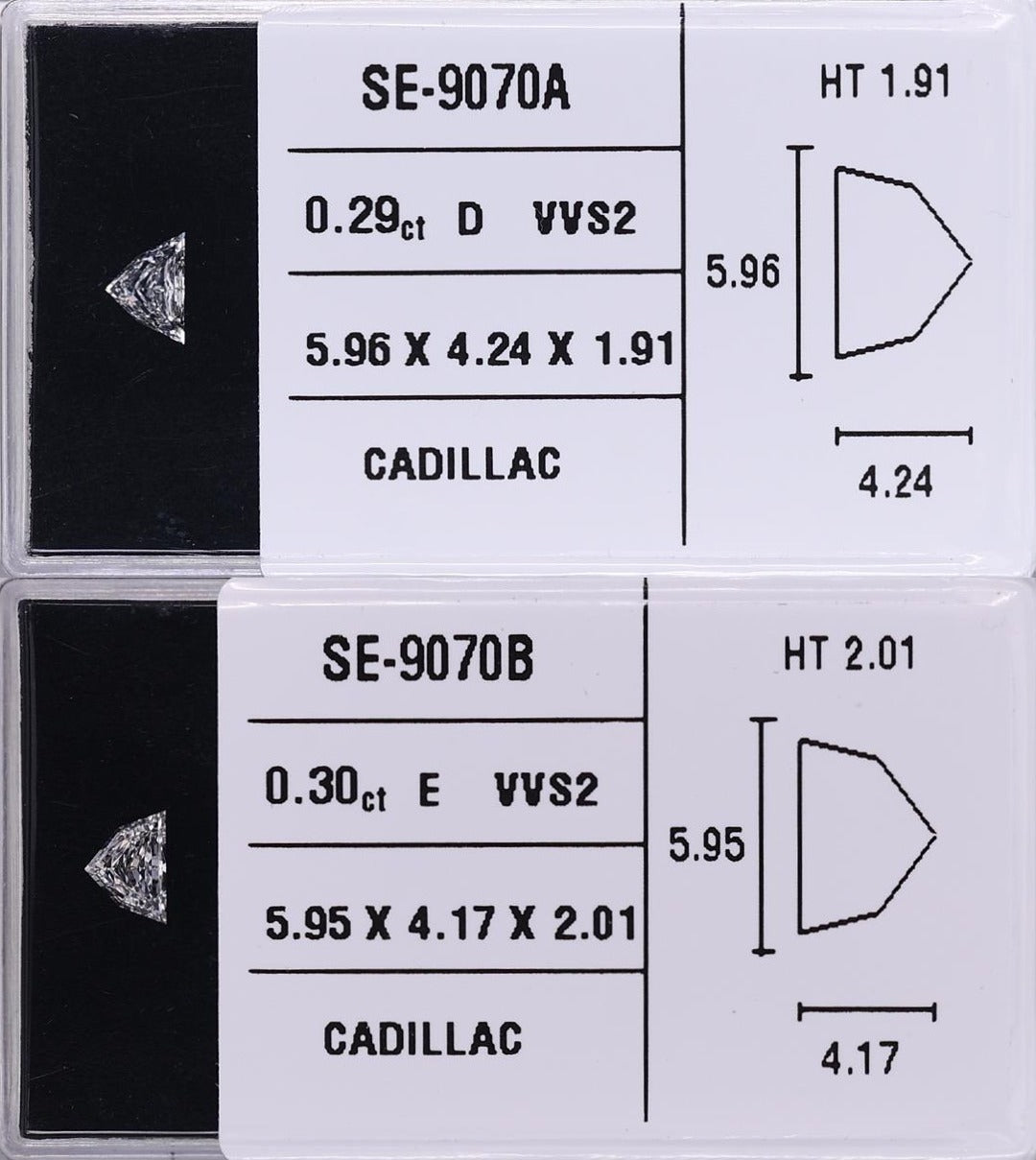 0.29 Carat Natural D VVS2 Trapezoid Diamond SE-9070A