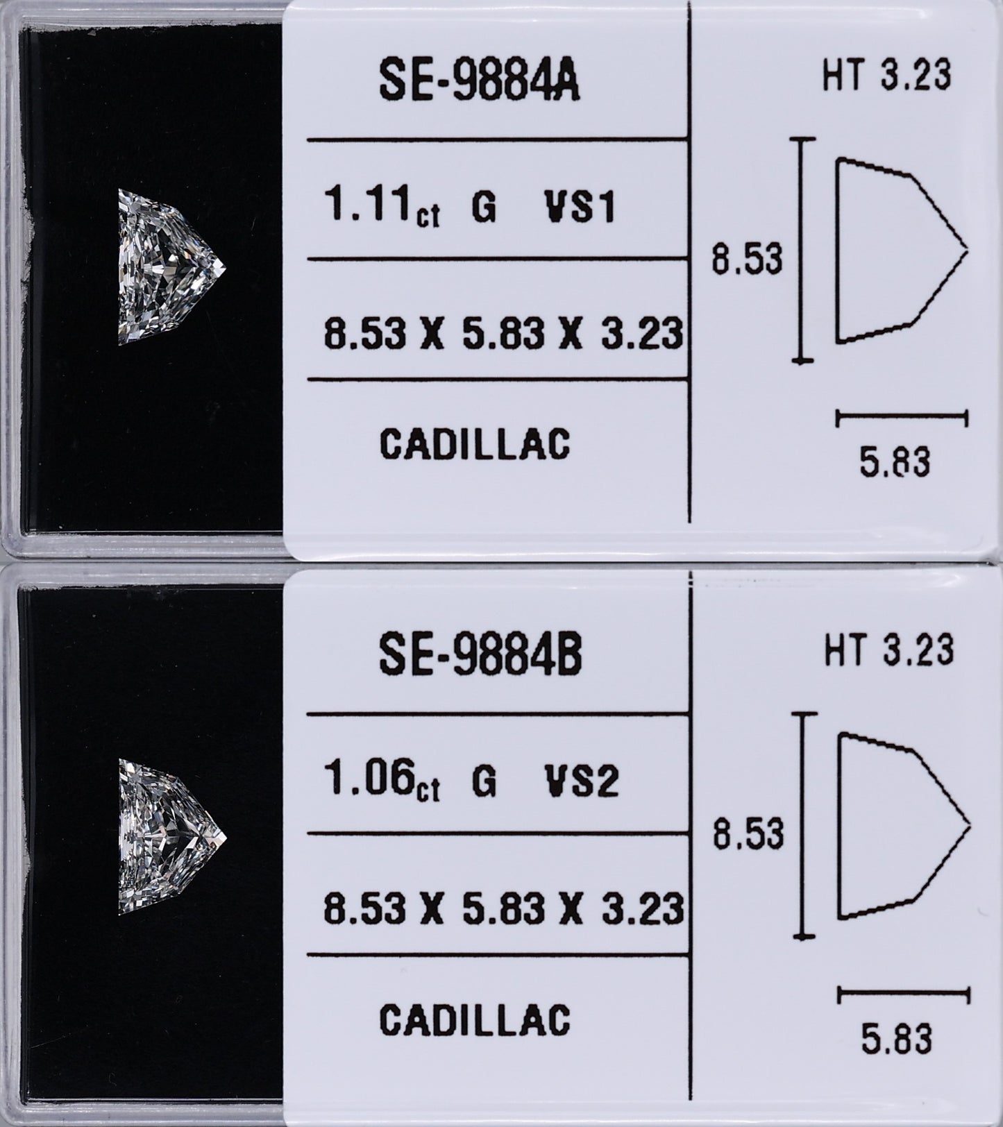 1.06 Carat Natural G VS2 Trapezoid Diamond SE-9884B