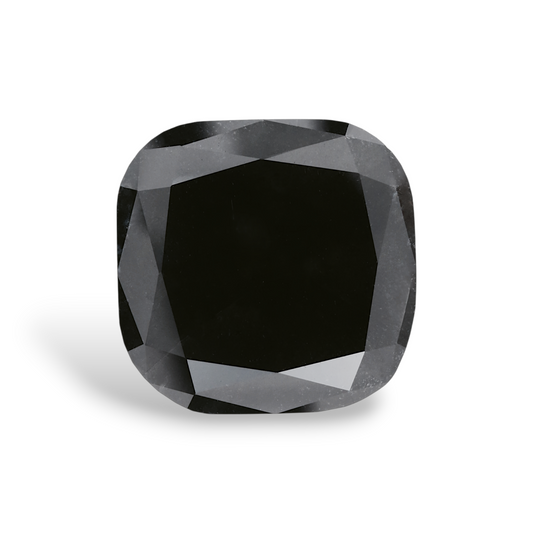 GIA 25.10 Carat Natural Fancy Black Cushion Diamond SE-9960GN