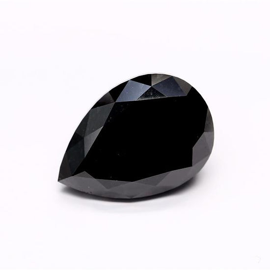 GIA 11.36 Carat Natural Fancy Black Pear Diamond SE-7892GN