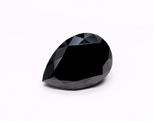GIA 11.36 Carat Natural Fancy Black Pear Diamond SE-7892GN