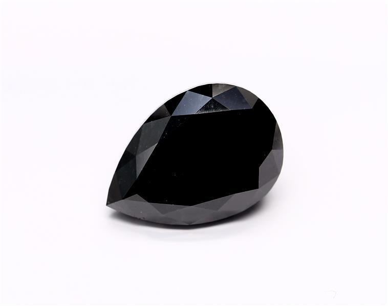 GIA 11.36 Carat Natural Fancy Black Pear Diamond SE-7892GN
